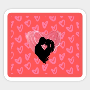 Couple Valentines Day Sticker